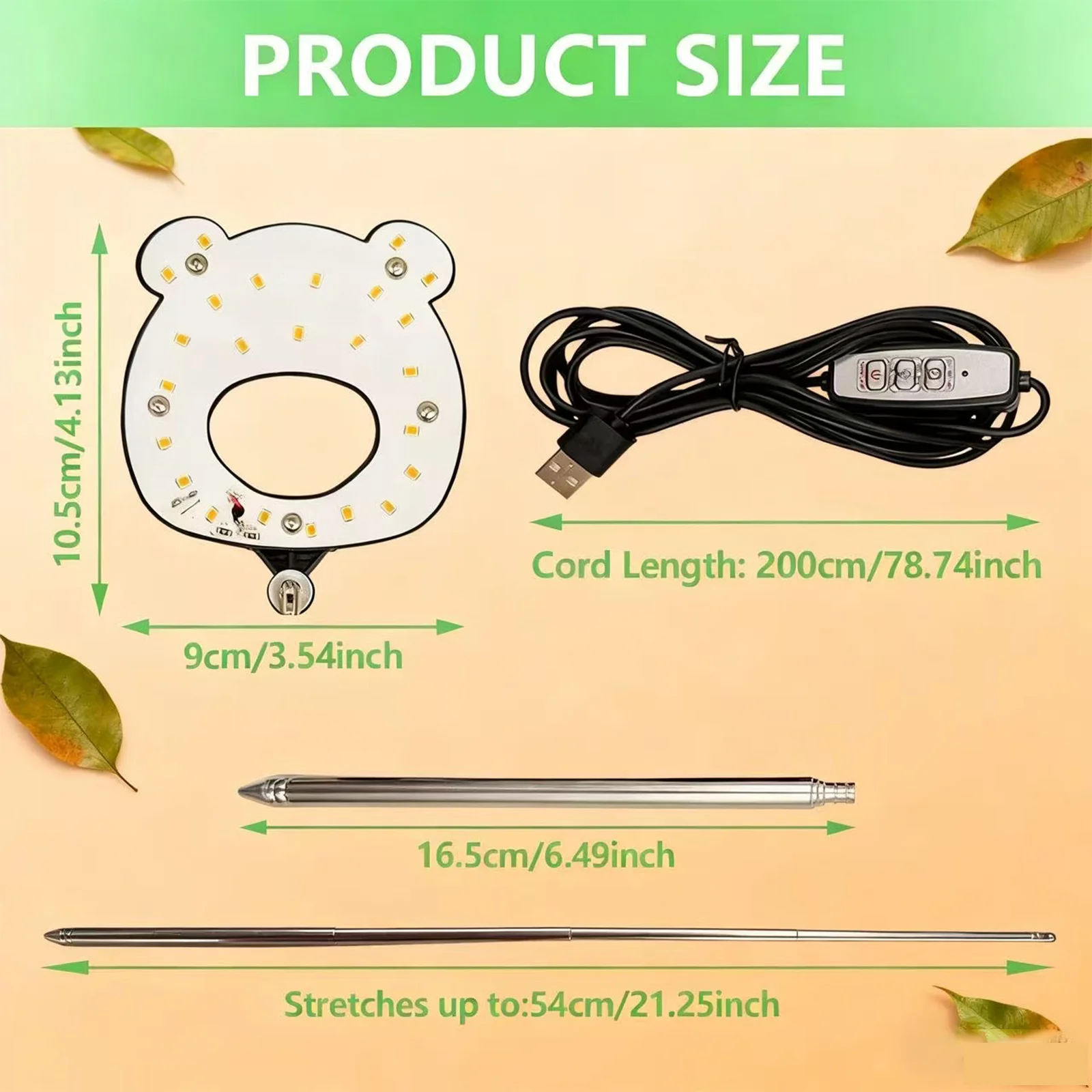 ضوء نباتي LED كامل الطيف، ضوء نمو مثالي للنباتات الداخلية، ضوء نمو قابل للتعديل مع 4 سطوع قابل للتعتيم #2