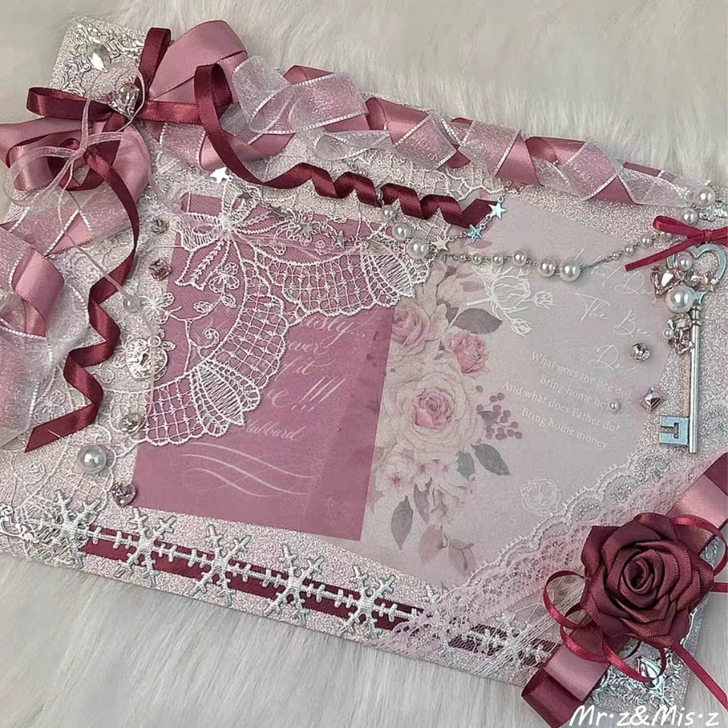 DIY Ita Bag Accessories with Insert Panels Ribbons,Ita Bag Decor with Bows, Making Supplies Handicraft Celebrity Fan, Anime Fan