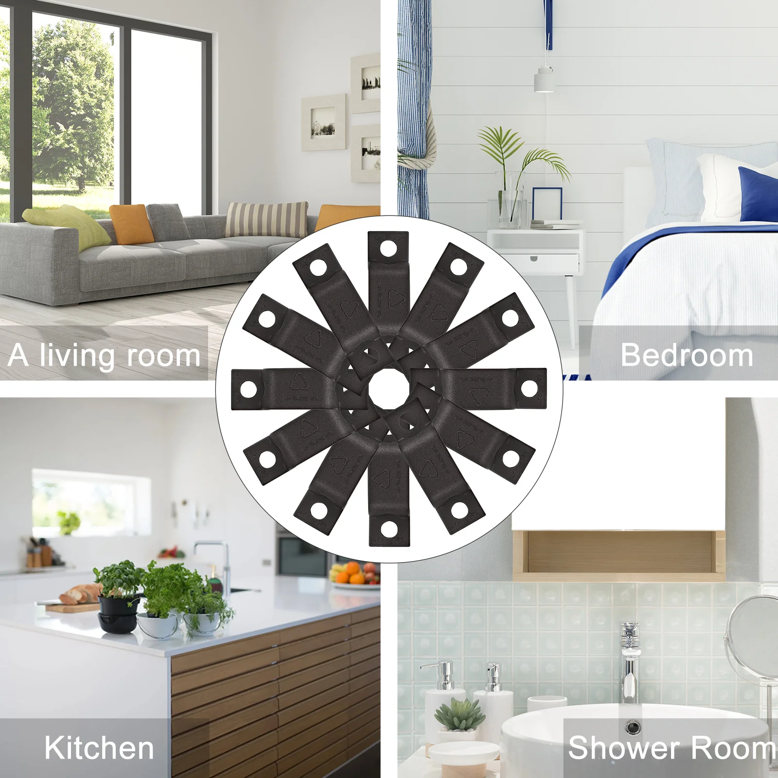 

20Pcs Nylon Cable Clamps Wire Clips Arch Shape Smooth Surface Cord Holder for Extension Cables Outdoor String Lights Management