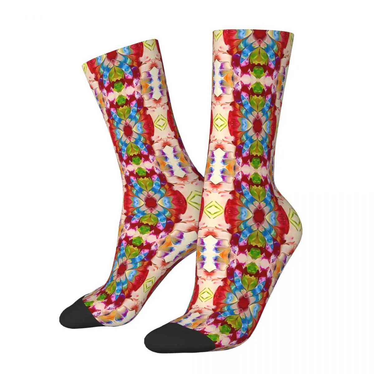 

1 Pair Funny Crazy compression Art Sock for Men Hip Hop Harajuku Happy Quality Pattern Printed Crew Sock Casual Gift