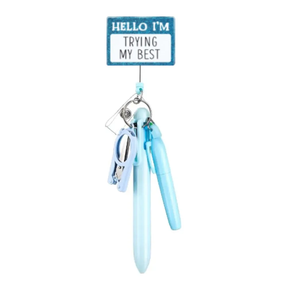 Gift Retractable Nurse Pen Pack Lanyard Keychain Durable Nurse Badge Set Portable ID Badge Reels
