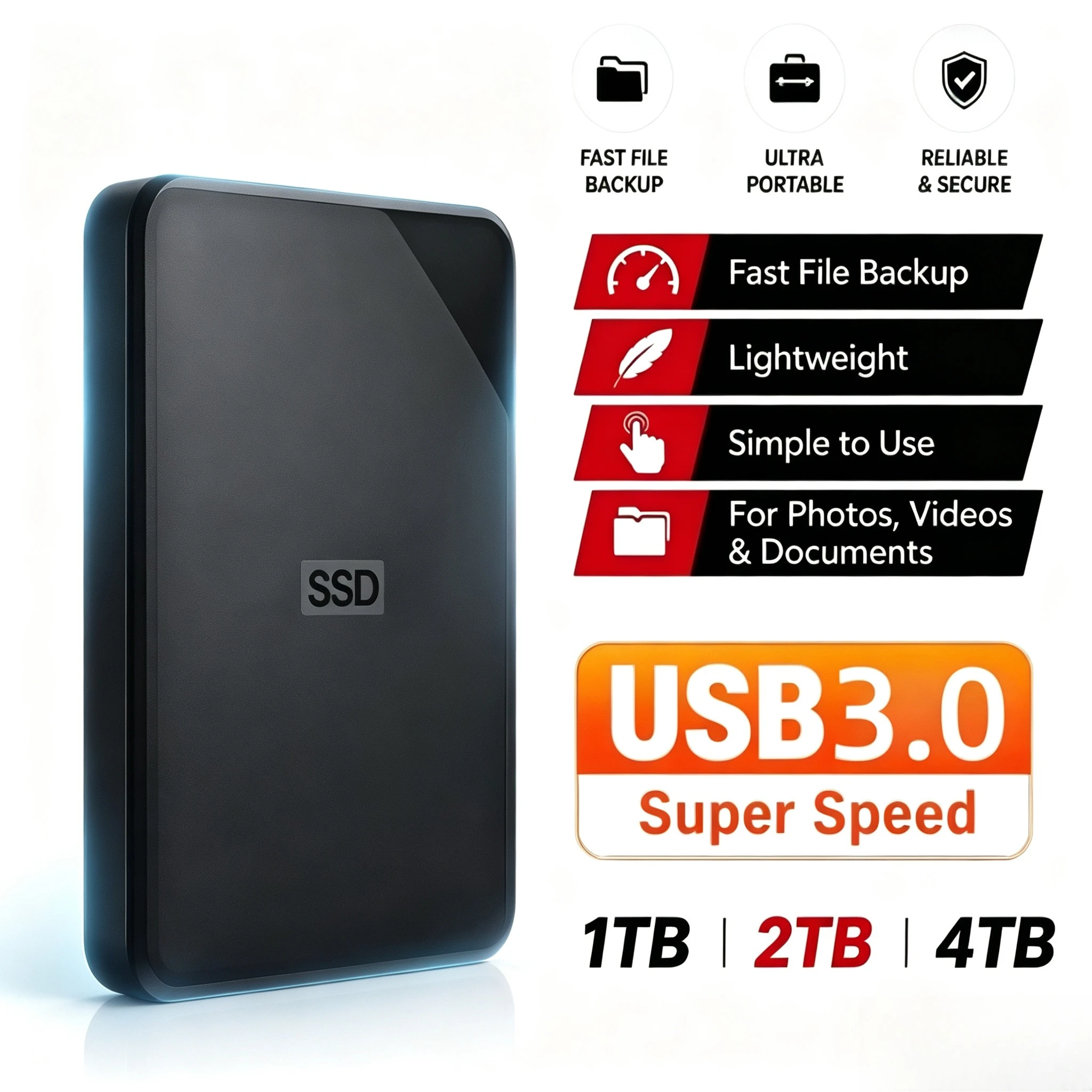 New High Speed2.5" Elements External Hard Drive USB3.0  Trans Mission Portable HDD 2TB 4TB E Xternal Storage Disk For Notebok PC