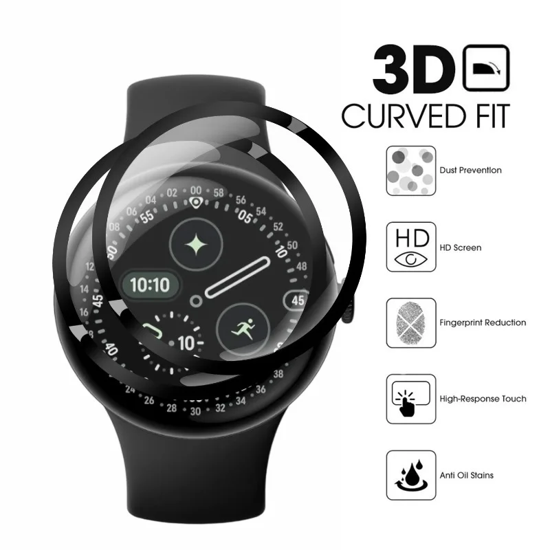 1-4Pcs Soft HD Screen Protectors for Google Pixel Watch 5/4 41MM 45MM 3D Curved Anti-scratch Protective Films for Pixel Watch 5