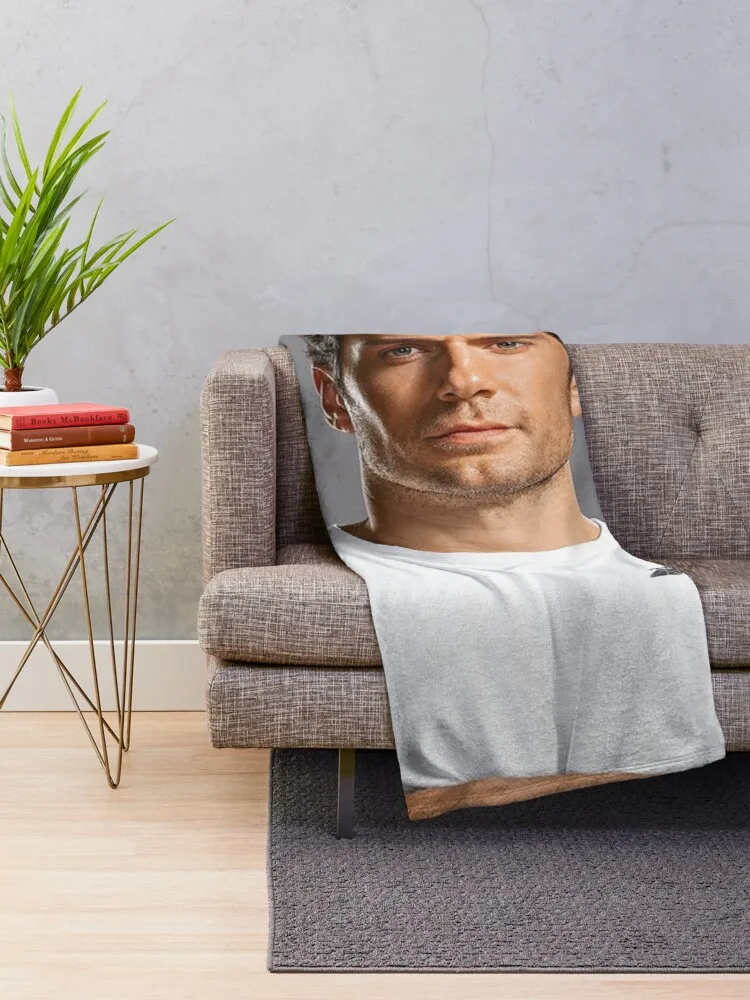 Henry Cavill in white shirt Throw Blanket Stuffed Blankets Hairy Blanket