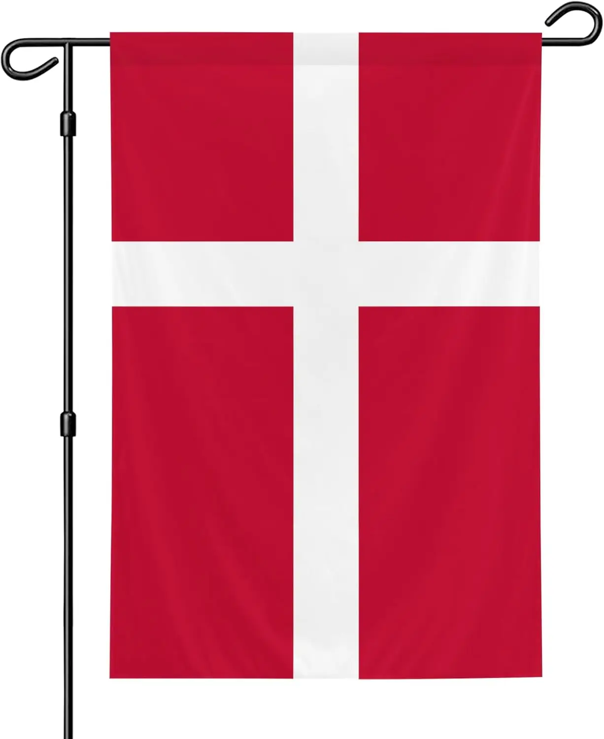 Denmark Garden Flag, 12x18 Inch Double-Sided, Vivid Color Danish National Garden Flags, for Indoor Outdoor Party Home Lawn D uui