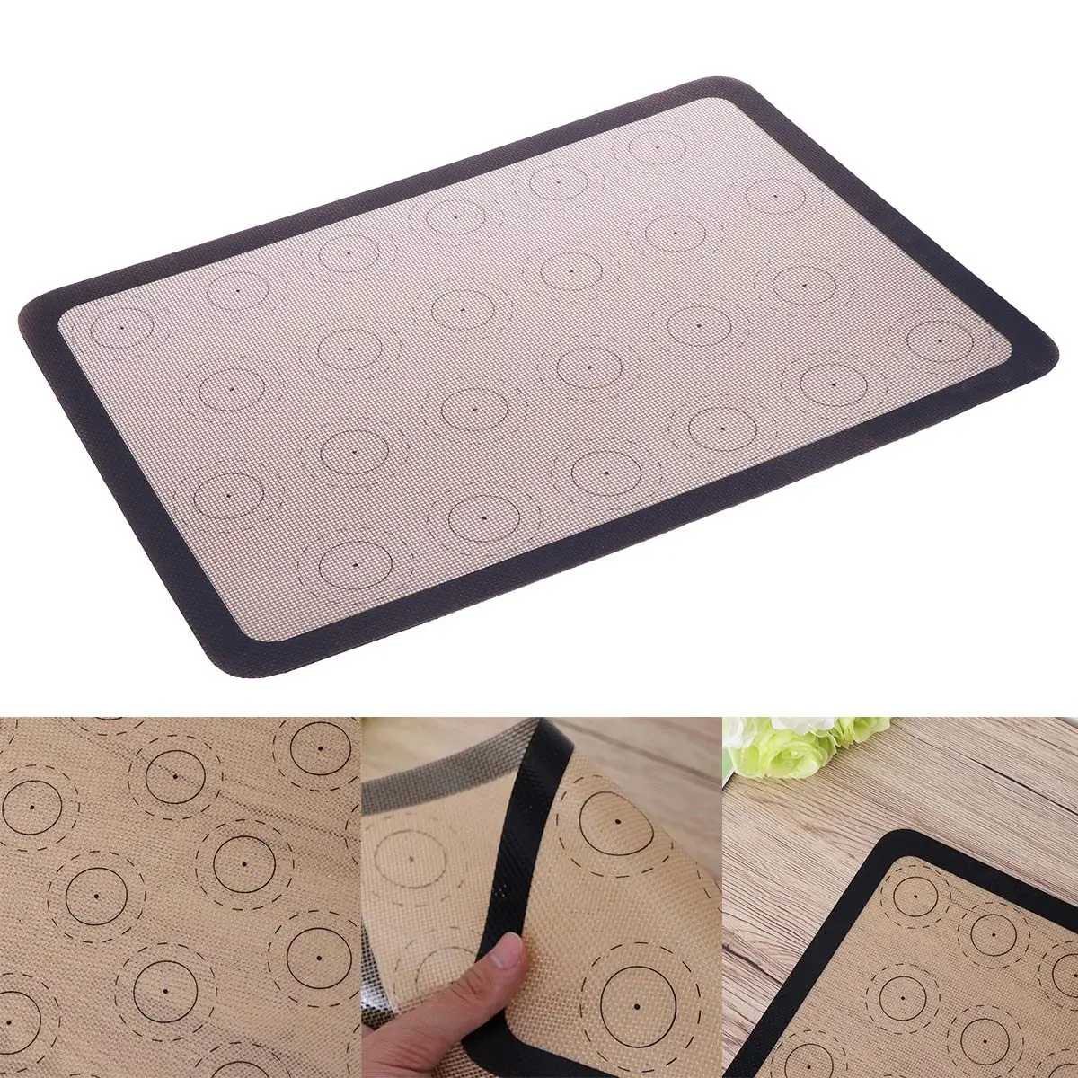 Silicone Baking Mat Food Grade Nonstick Flexible Dishwasher Safe Double Sided Heat Insulating Anti Slip Baking Pad for Cakes