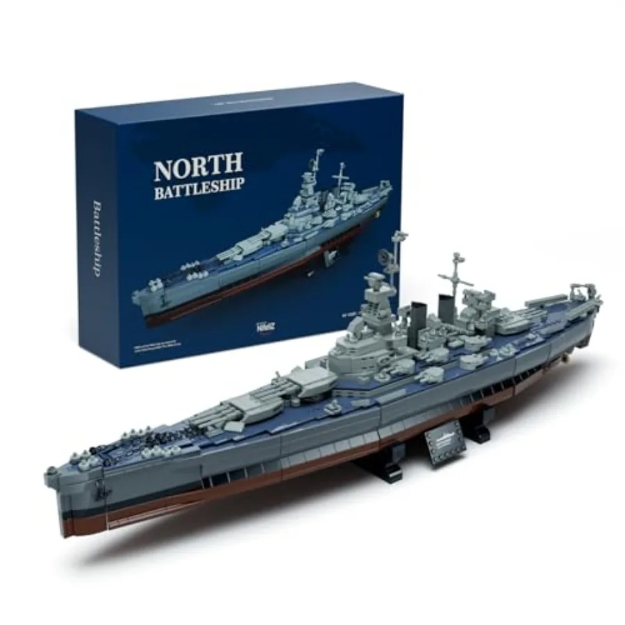 North Battleship, Military Building Set for Adults, Collectible Army Model to Build and Display, Gift Ideal for Military Enthus
