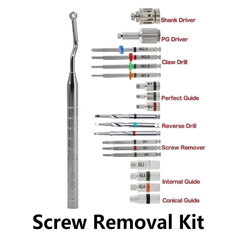 

Dental Broken Screw Removal Kit for Dental Implants Surgery Implant Restoration Treatment Dentistry Tool