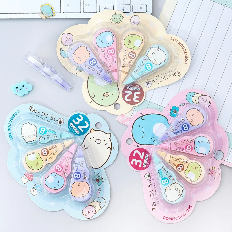 

4pcs/pack Sumikko Gurashi White Out Corrector Correction Tape for Kids Gift Stationery School Office Supply Kawaii Stationery