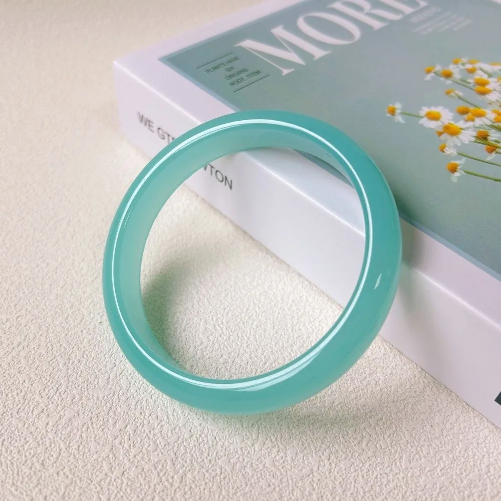 4Pcs/Set Bohemia Openning Bracelet Set Blue Translucent Geometric Women Resin Bangle Beach Vacation Acrylic Stackable Wristbands