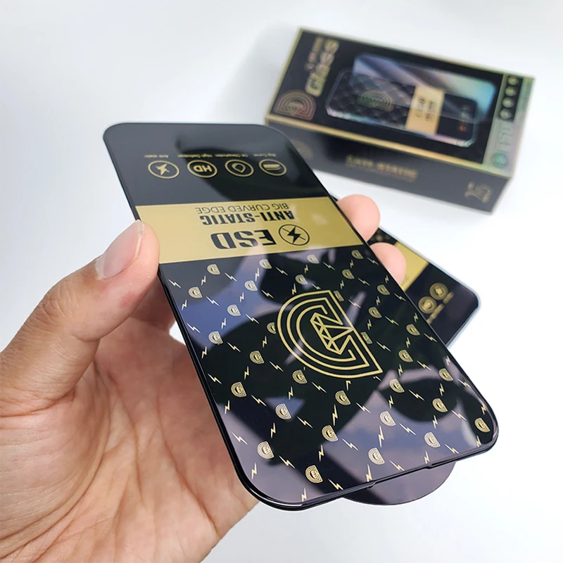 50 sztuk, folia ochronna na ekran ze szkła hartowanego, wzór „złoty diament”, do modeli IPHONE 18 Duo, 17 Air, 16, 15, 14, 13 Pro Max, 12 Mini, 11 Pro, XR, XS MAX, Plus. — zdjęcie produktu 5