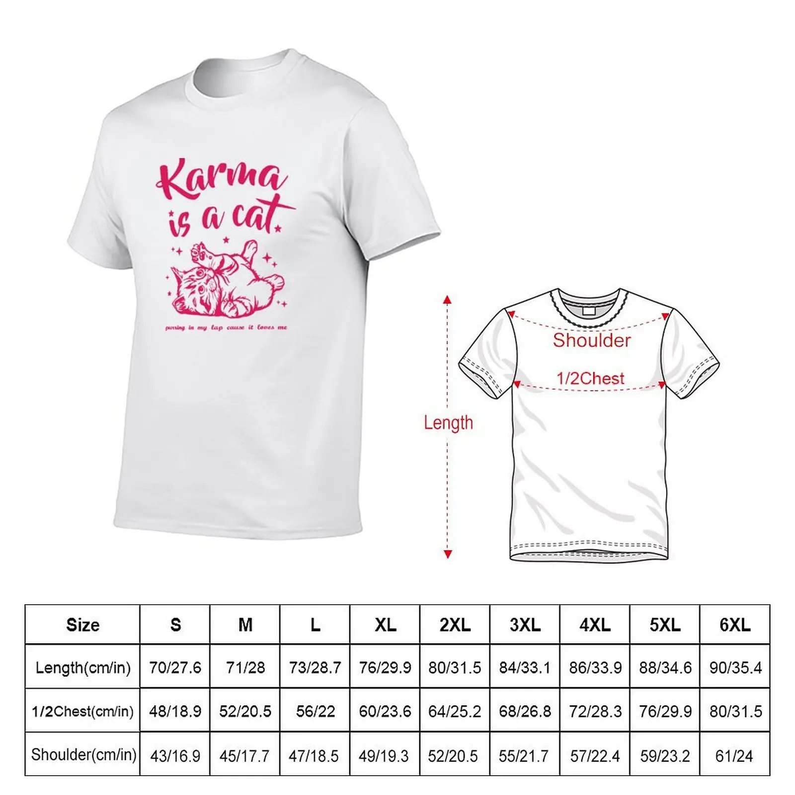 Karma is a cat Purring In My Lap cat lovers funny gifts T-Shirt croswit shirt man vintage graphic tee mens t shirts