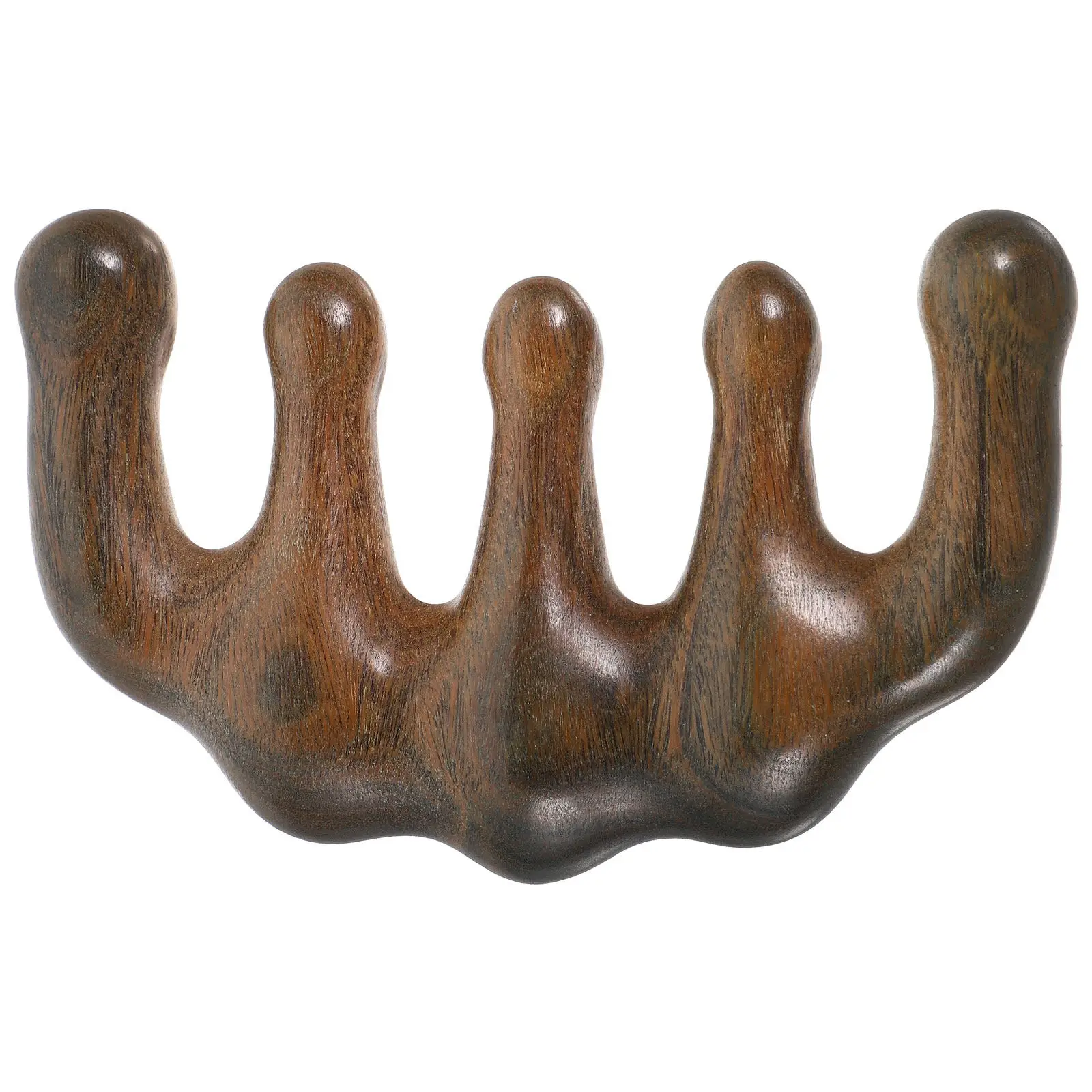 Wooden Massage Comb Ergonomic Scalp Massager for Head Meridian Stimulation Body Acupoint Relief Stress Relaxation Creative