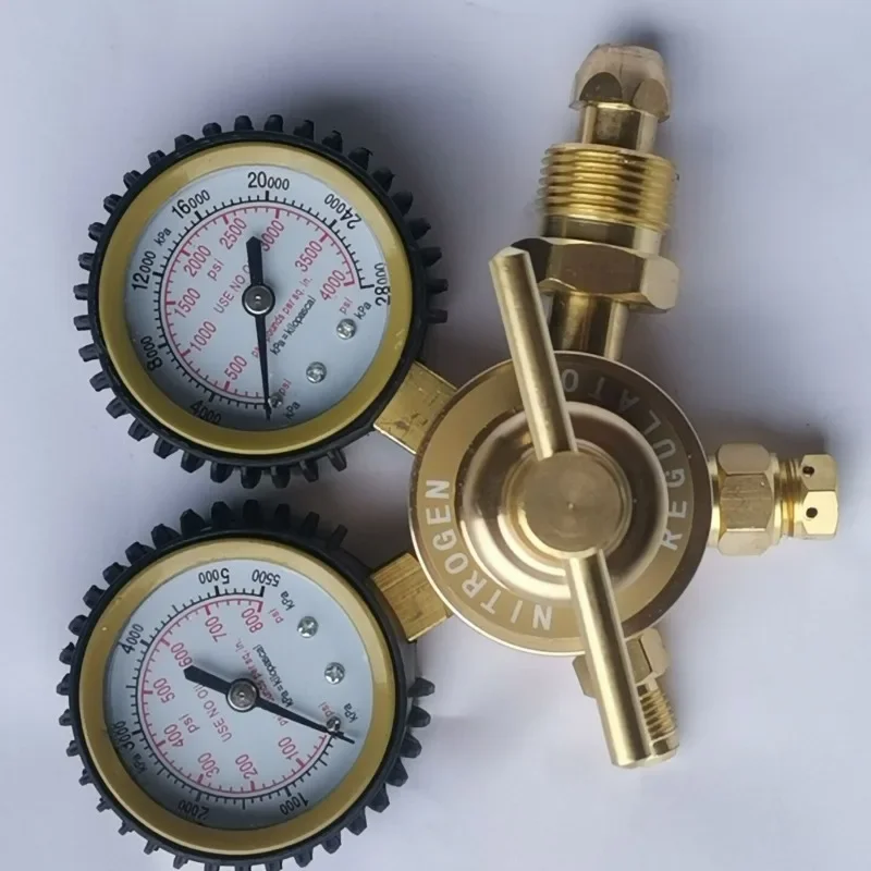CGA580 Full Copper Nitrogen Gas Regulator, High Pressure 600psi 800psi Pressure Reducing Valve