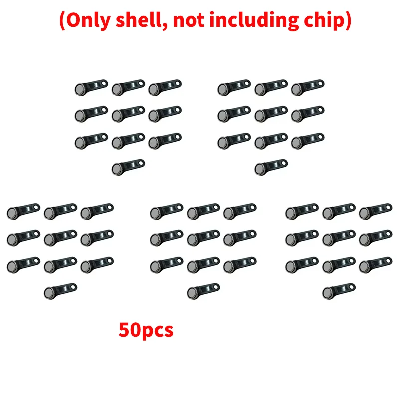 

50Pcs DS1990A-F5 TM Card Ibutton Tag With Wall-Mounted Black(Only shell, not including chip)
