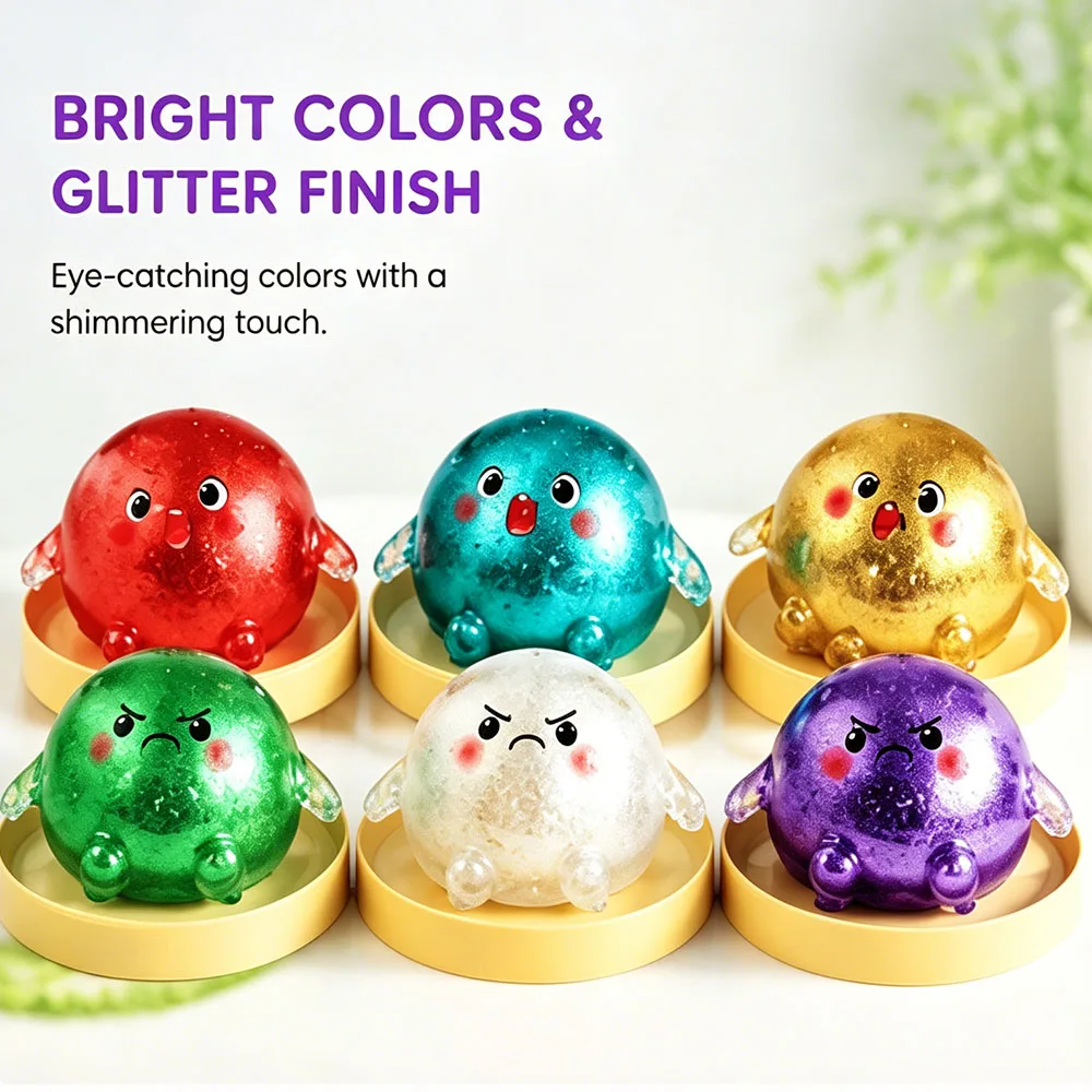 Cute Emotional Support Desktop Pet Halloween Ghost Squishy Maltose Texture Jelly Beads Squeeze Desk Companion Novelty Vent Gift