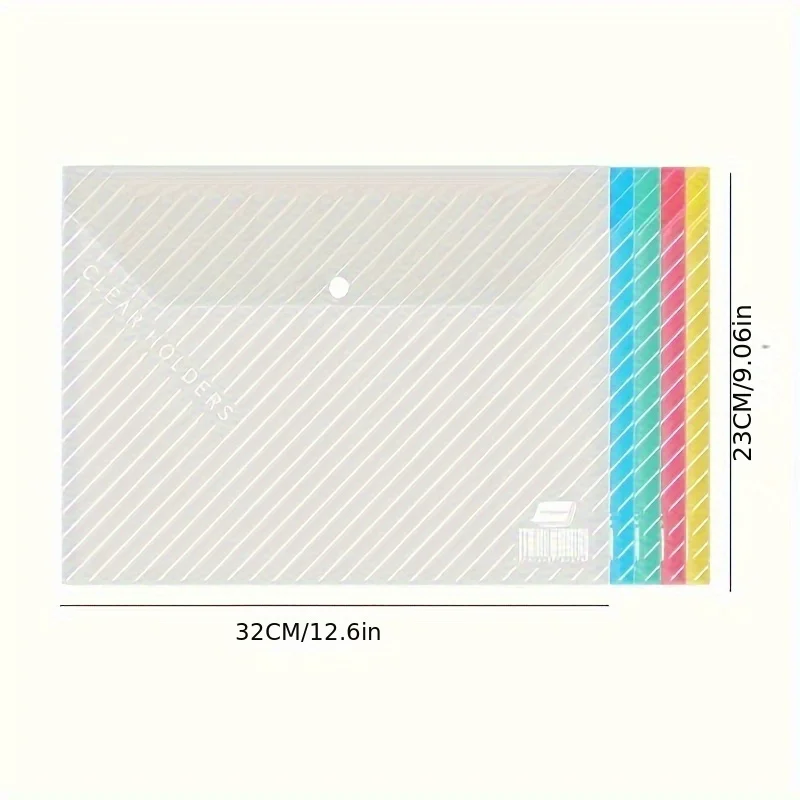 50 عبوة من منظم المستندات المكتبية - مجلدات الملفات مع زر إغلاق - أكياس تخزين اللوازم المدرسية