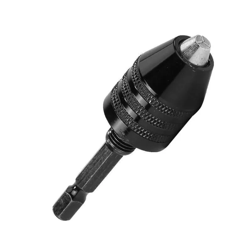 

WALFRONT Keyless Drill Chuck Screwdriver Impact Driver Adaptor Hex Shank Drill Bit Tool Quick Change Convertor Adapter