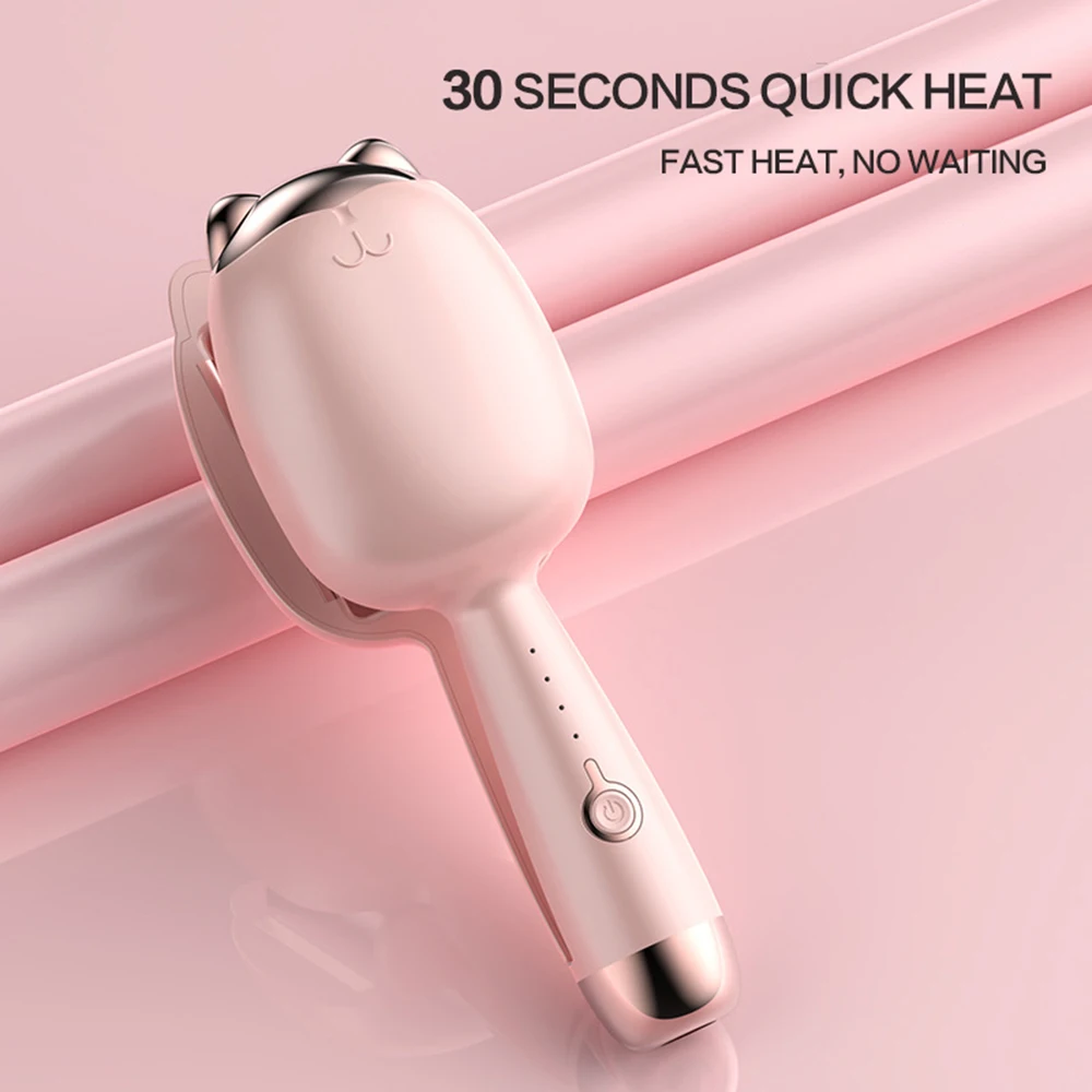 32MM Egg Roll Hair Waving Iron Purple Curling Wand Professional 2 Barrel Curling Iron, Hair Curler Crimper Waver Styling Tools
