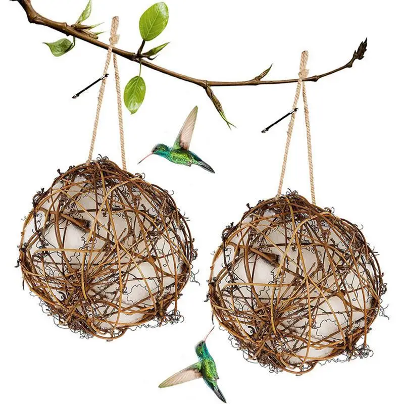 Globe Hummingbird Nester Kit For Hummingbird Nesting Twine Design Globe Nest House For Indoor Lawn Garden And Patio