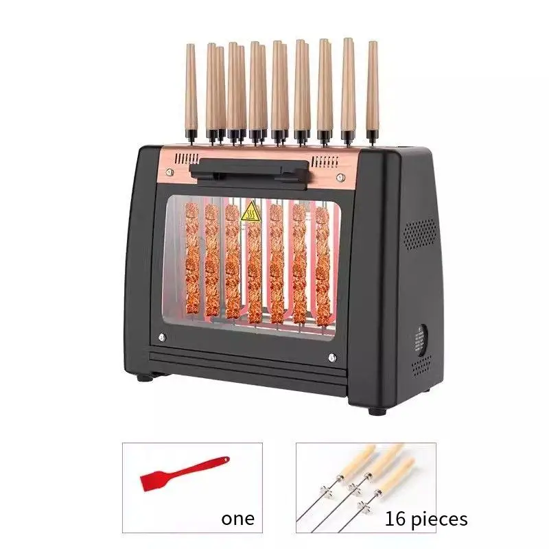 Electric Skewer Machine Household Smokeless Electric Grill Automatic Rotation Household Skewer Tool Electric Grill Barbecue Mach