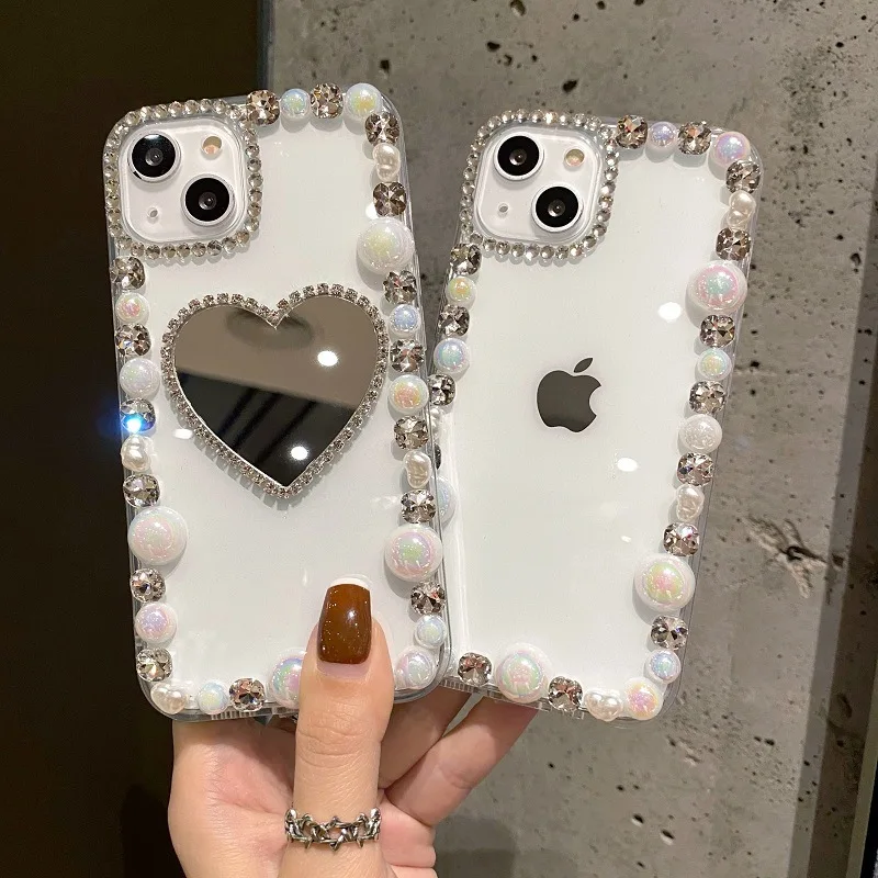 Rhinestone Case for iPhone 15 Pro Max 14 13 Pro 12 11 Pro Max Xs Max XR 8 7 Plus SE 2020 2022 Case Diamond Phone Cover Sunjolly