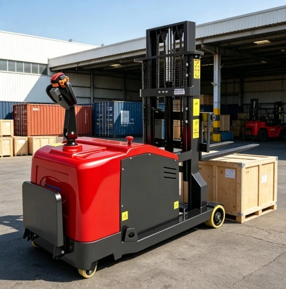 

Customized 1.5 Ton Legless Electric Stacker Truck All-electric Forklift Truck Standing Type Pallet Stacker