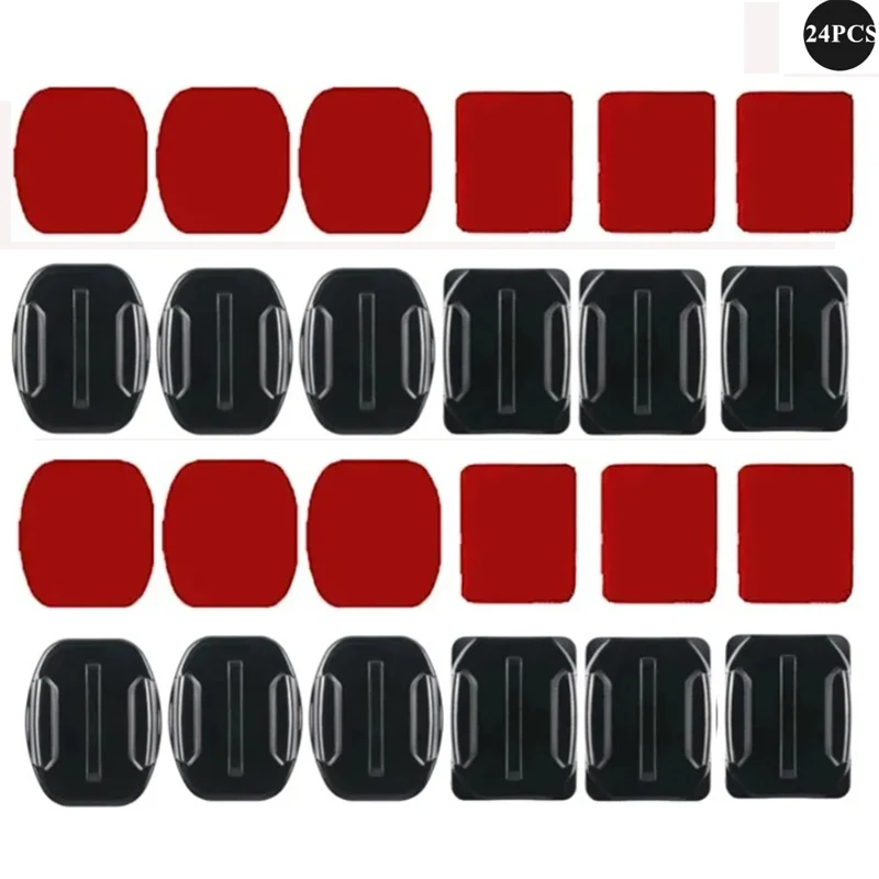 Zakrzywione płaskie samoprzylepne mocowania do GoPro Go Pro Hero 12 11 10 9 8 Xiaomi Yi 4K SJCAM Akcesoria do kamer akcji w kasku