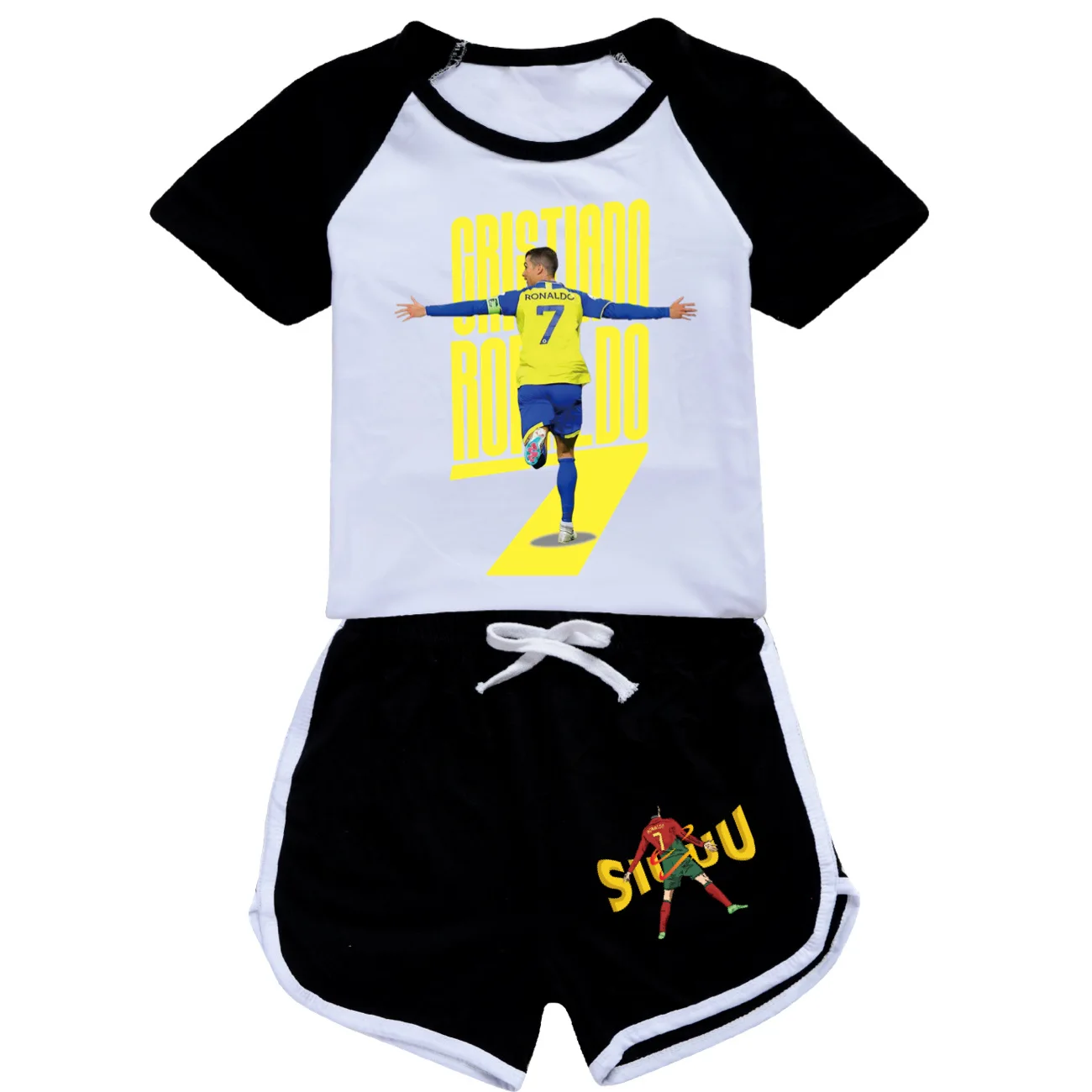 New Fashion Summer CR7 Boys Clothes Girl Clothes Cartoon Kids Clothing Hot Stamping Printing Children's Pyjamas Sets3840