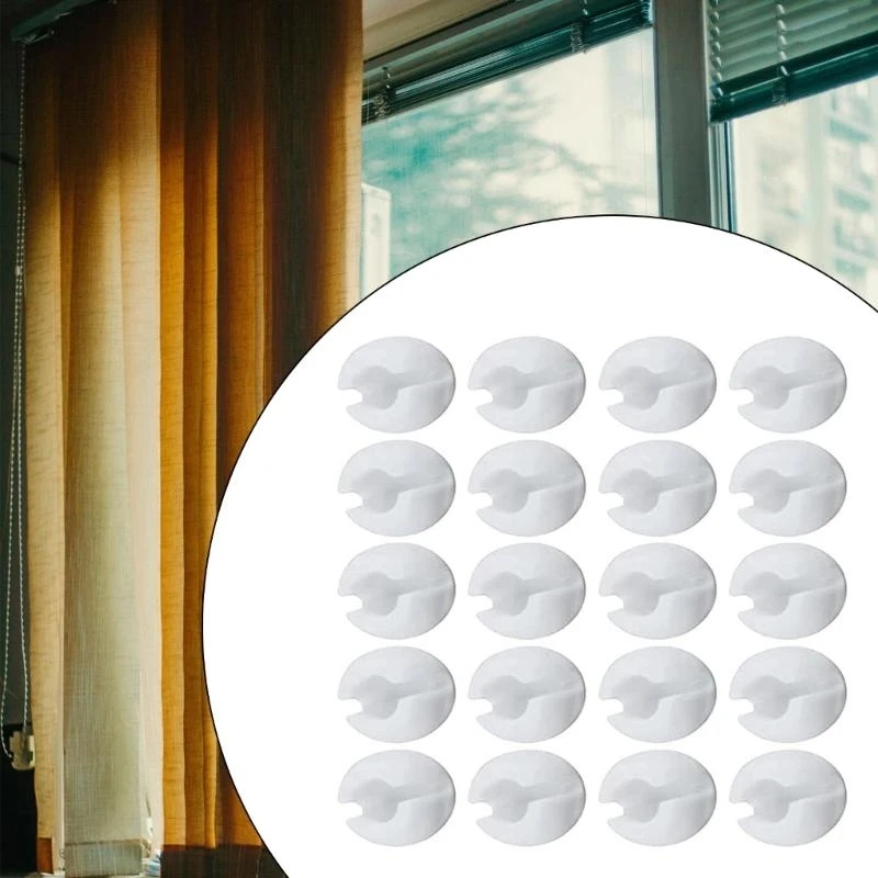 Set of 20Pcs Plastic Beaded Chain Stoppers for Venetian Blinds and Roller Shade Curtain Decors Blind Beads Limit Buckles