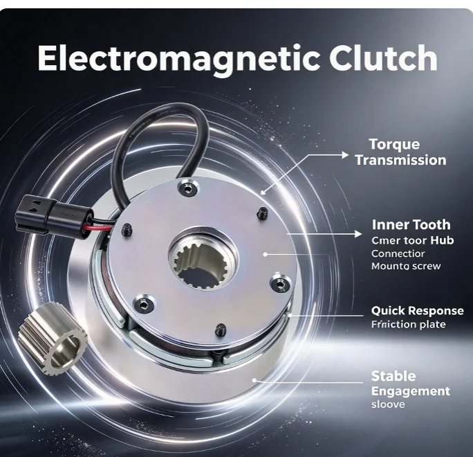 Industrial 12V 24V Power-off Electromagnetic Brake Electric Clutch Miniature Motor Control High Quality DC Electromagnetic Clutc