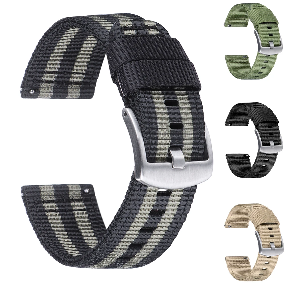 22 мм быстросъемные нейлоновые ремешки для часов для Huawei Watch GT 4/5 Универсальный мягкий браслет для часов Мужчины Женщины Холщовый тканевый ремешок