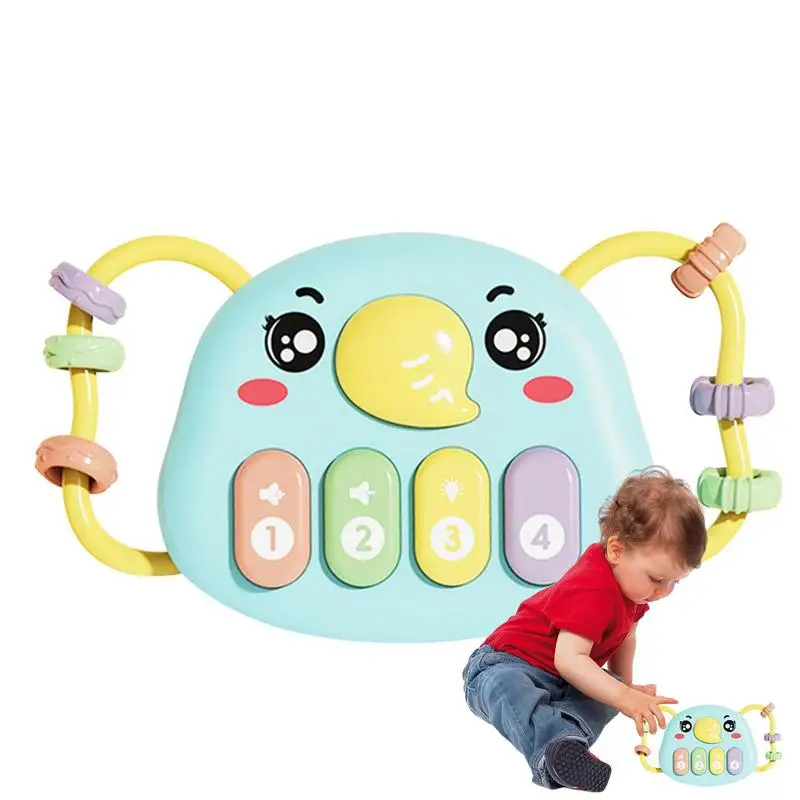 

Cartoon 2 In 1 Baby Toy Music Sound Telephone Sleeping Toys With Teether Simulation Toys Phone Infant Early Educational Toy Kids