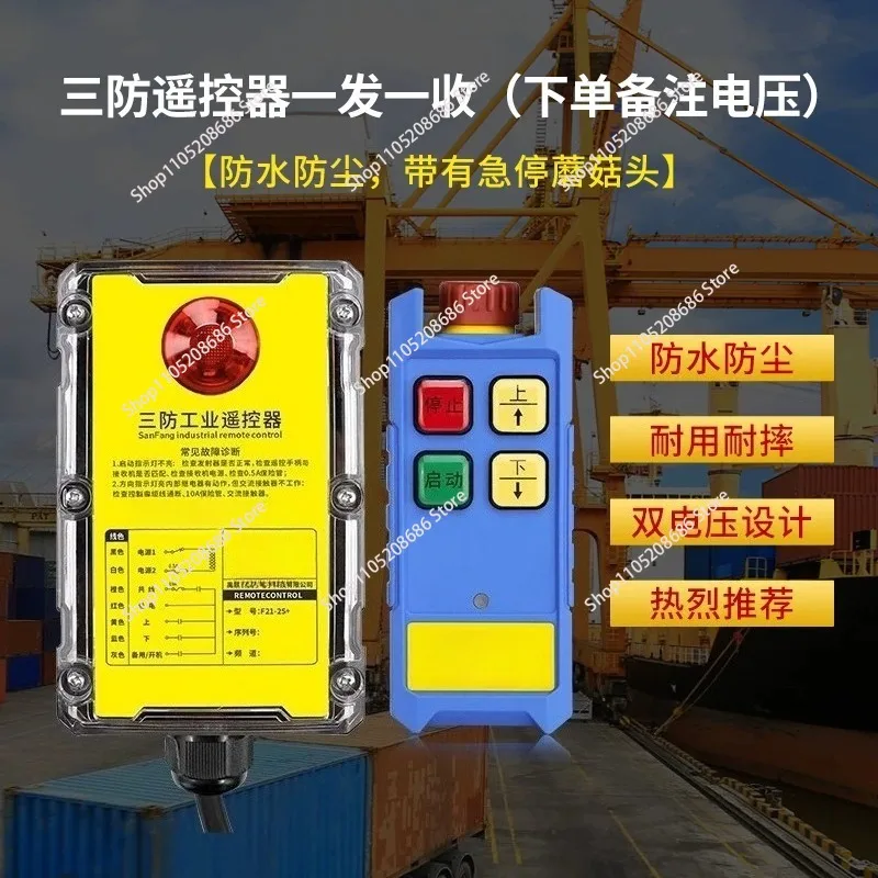 remote control F21-2S traveling crane electric hoist crane 2-point single speed industrial wireless remote control