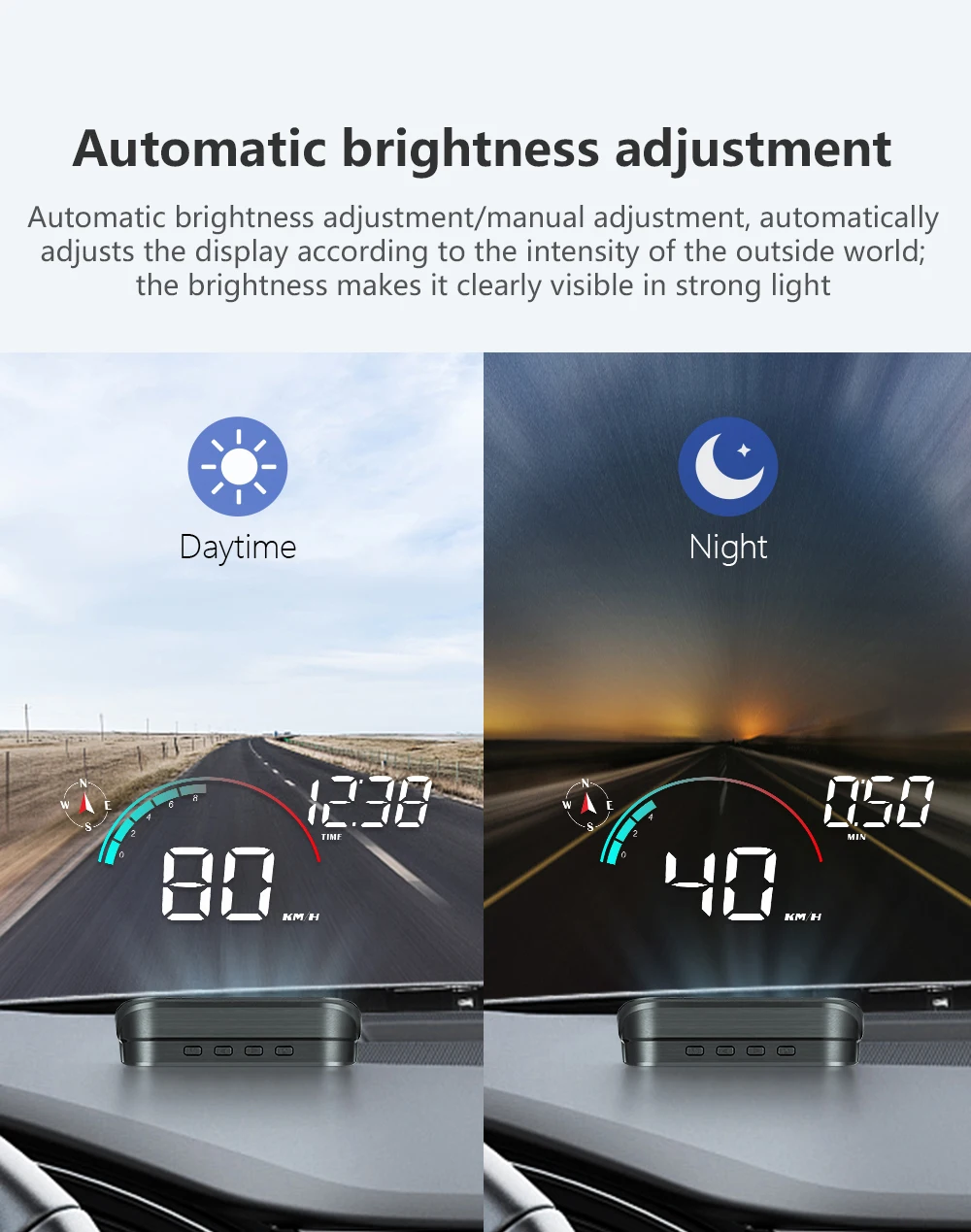 GPS M22 Auto-Smart-High-Definition-Digital-Messgerät Head-Up-Display KM/H Digital HUD Universeller Geschwindigkeits-Windschutzscheiben-Projektor Plug&Play – Detail 10