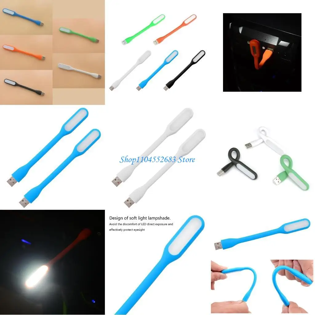 Y6GD 2 PCS USB LED Light Book Reading Light Small USB Lamp Foldable Keyboard Light