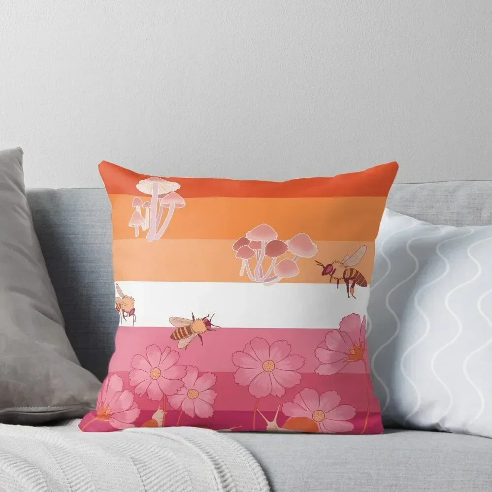 

Cottagecore Lesbian Pride Flag Throw Pillow Couch Pillows luxury sofa pillows Luxury Pillow Case Decorative pillowcase pillow