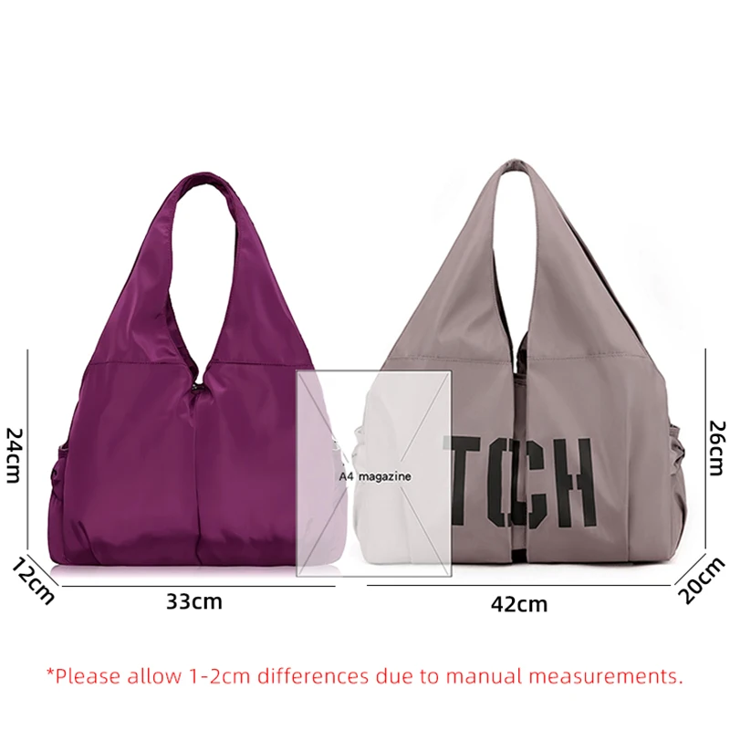 Women Handbag Casual Large Shoulder Bag Nylon Tote Famous Brand Purple Handbags Mummy Diaper Bags Waterproof bolsas Black XA287H