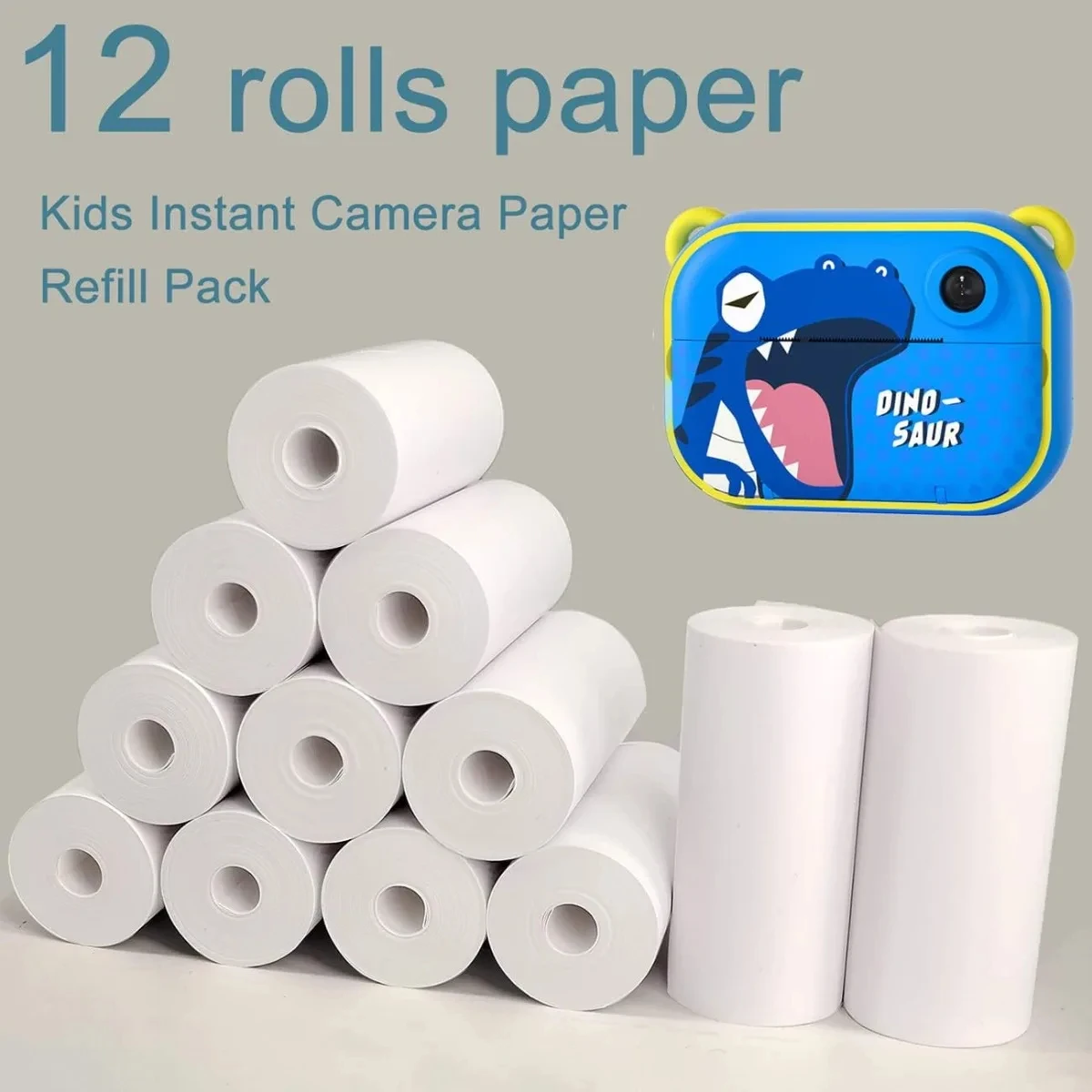 Mobile Printer 12 Rolls Film Coreless Thermal Print For 57mm Portable Cash Registers Kids Instant Camera Refill Print Paper