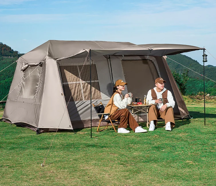 

Automatic tent Portable waterproof thickened two-bedroom one-hall camping tent