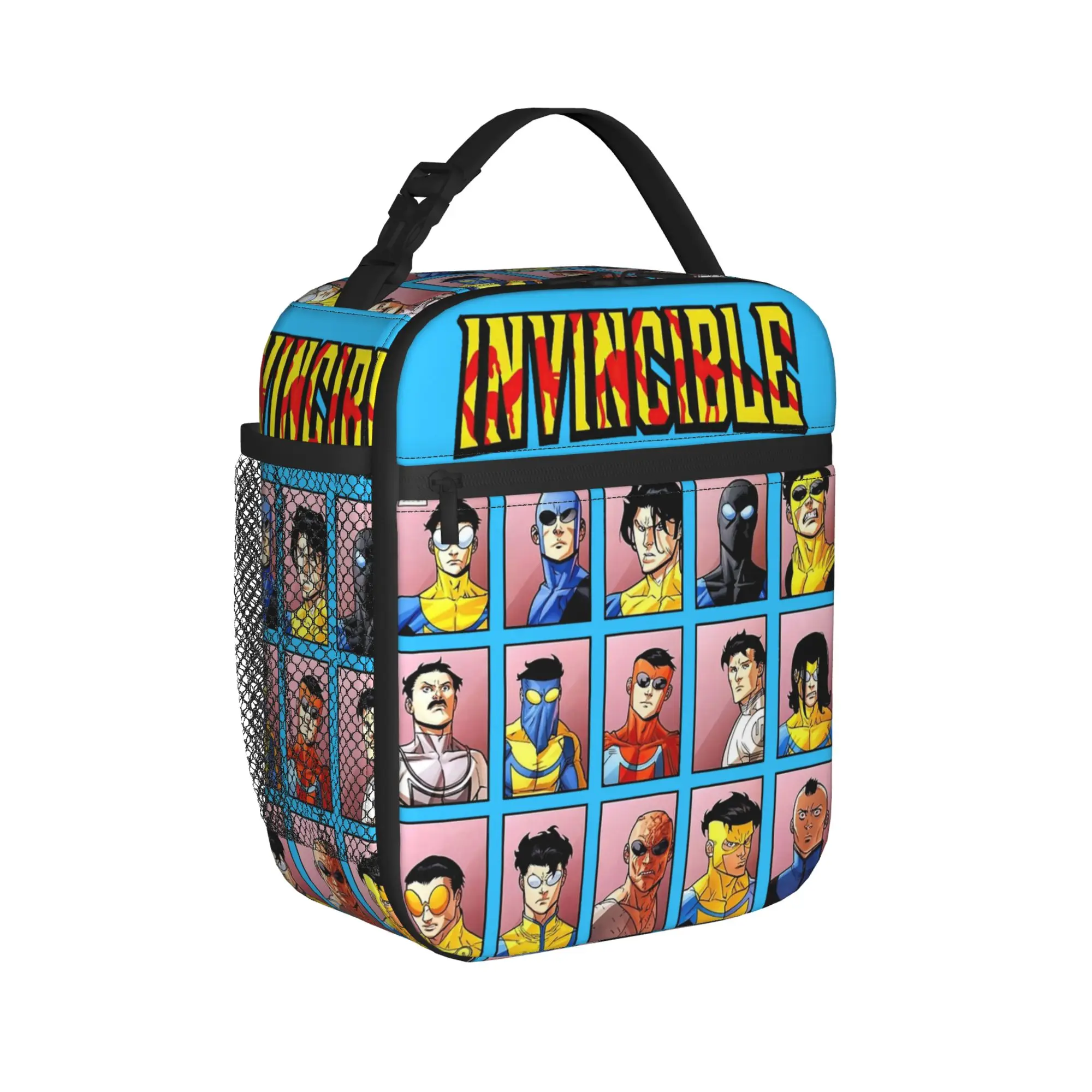 Invinci-bles Superhero Characters Insulated Lunch Bag Leakproof  Reusable Thermal Bag Lunch Box Tote Beach  Picnic Men Women