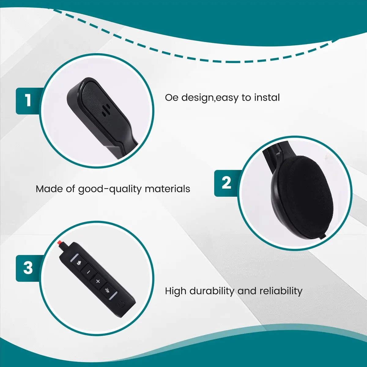 【DT56】USB Headset with Noise Cancelling Microphone for Laptop Computer, On-Ear Wired Call Center Headset for Boom