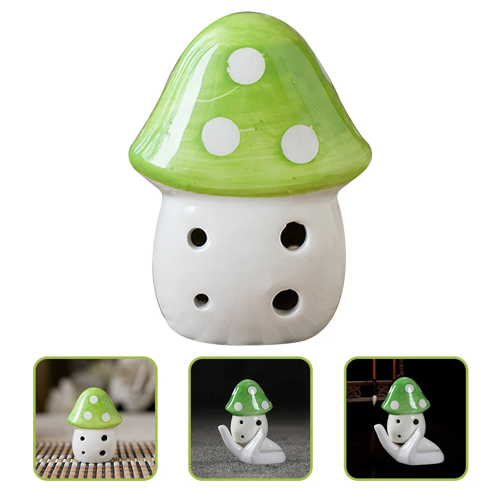 

6-Hole Mushroom Shape Ceramic Ocarina Musical Instrument Beginner Practice Portable Ocarina Flute Ethnic Instrument