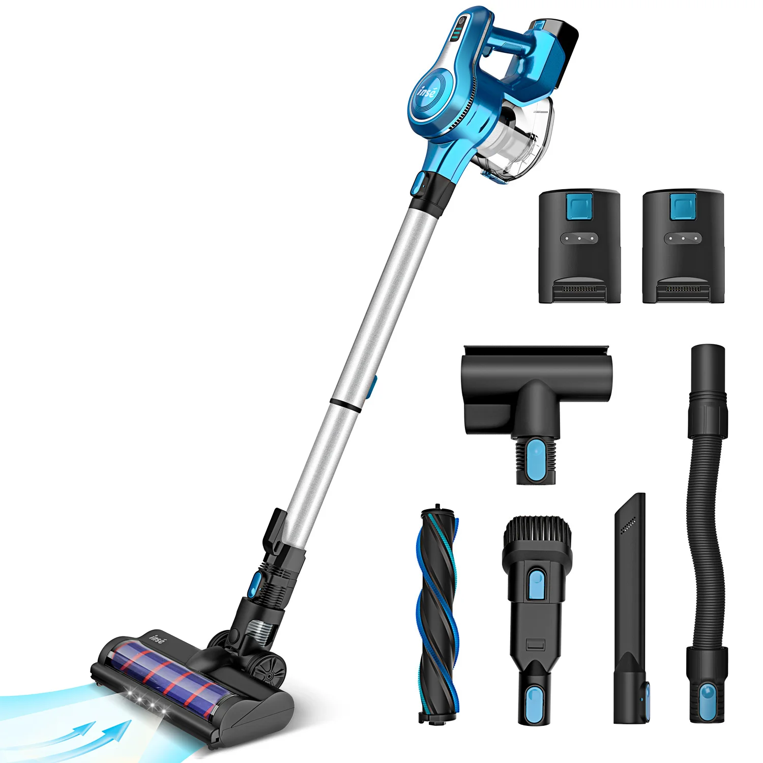 Wireless Vacuum Cleaner INSE S6P 25Kpa Powerful Suction Cordless Vacuum Cleaner, Up To 80min Run-time Handheld Stick Aspirateur