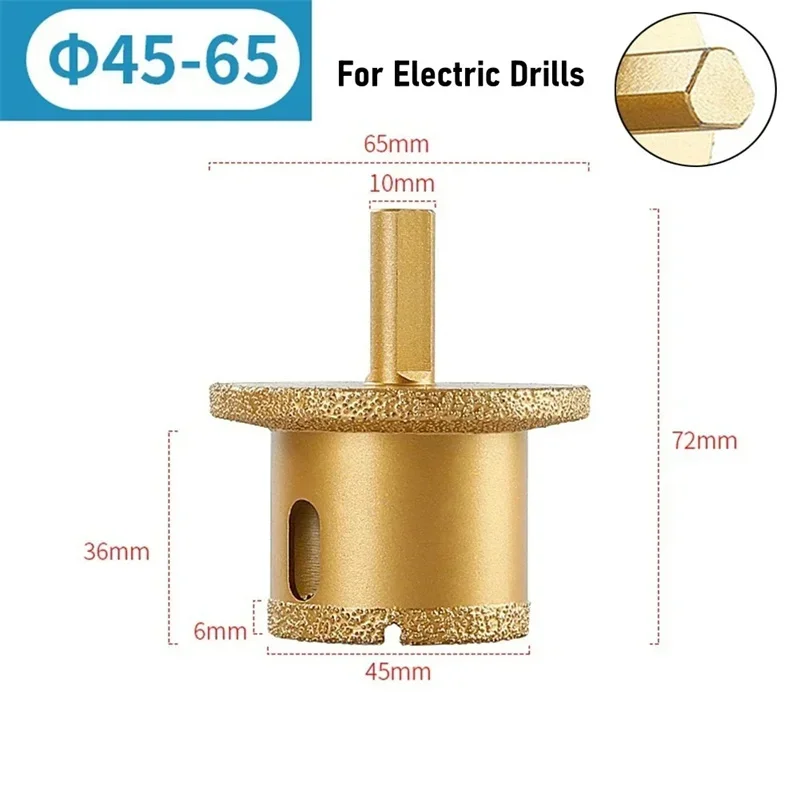 1PC Hole Opener Grinder Drill Bit Brazed Diamond Hole Drill Saw Core Bits Marble Tiles Washbasin Hole Opener Drilling Bit Tool