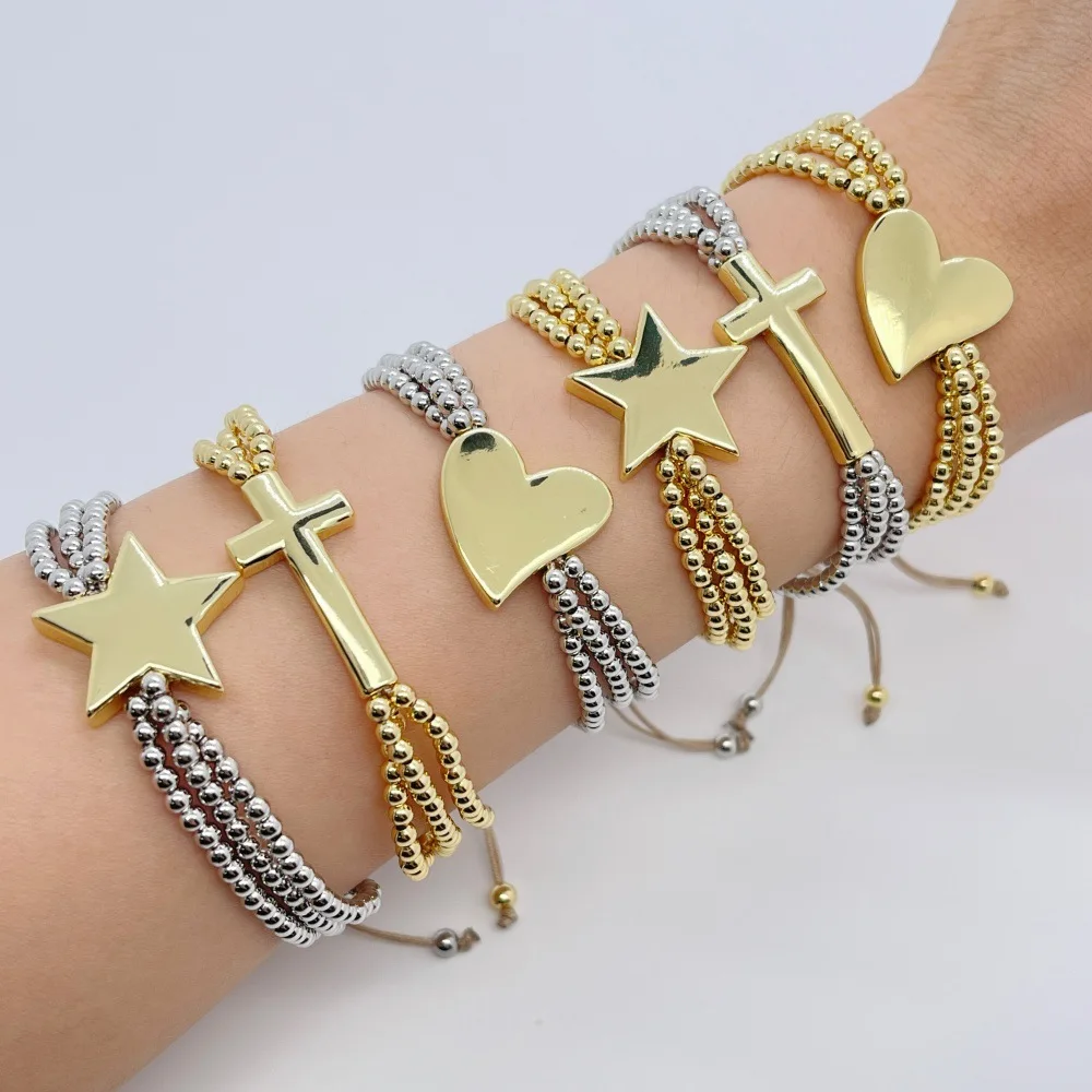 ZGMXR  Rice bead bracelet Hand-woven Adjustable Stars Heart Multilayer Bohemia Fashion Simple Versatile Woman Beaded bracelet