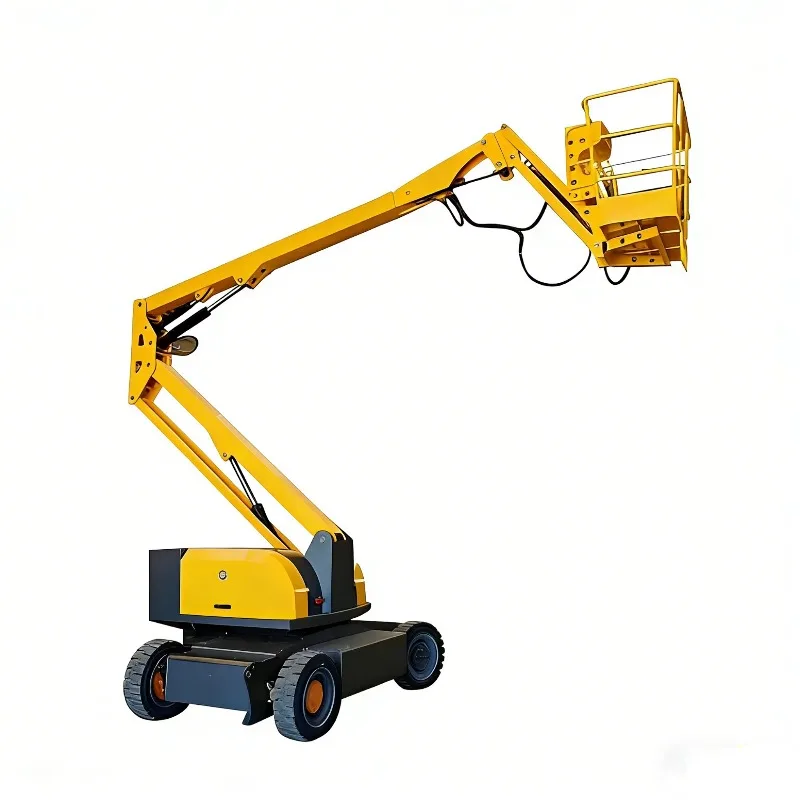 18m Fully Self-Propelled Towable Electric Curved Arm Boom Lift Man Basket Platform 500kg Load Capacity High Strength Steel