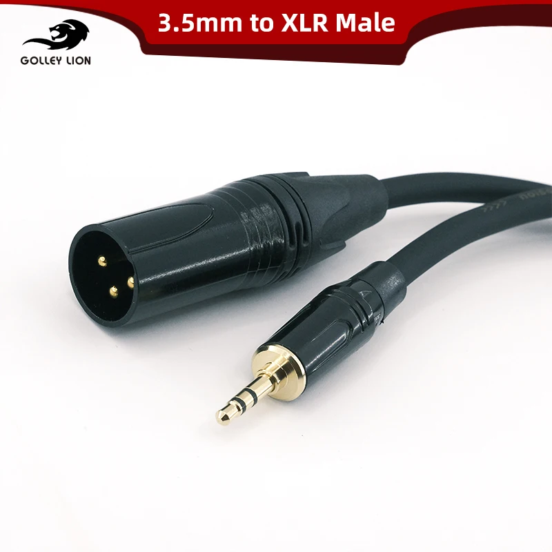 

XLR Male to 3.5mm (1/8") Male Jack Unbalanced Cable Compatible with iPhone, iPod, MP3 Player, Laptop, Voice Recorder and More