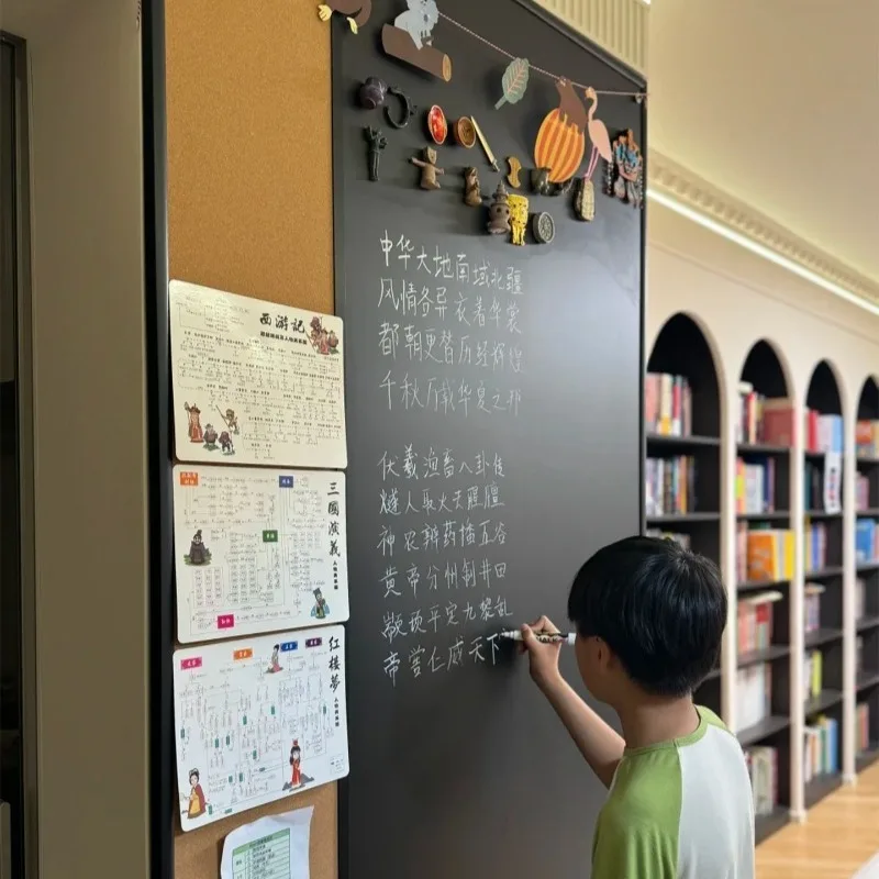 

Blackboard wall children's photo wall mounted magnetic graffiti writing board felt cork board