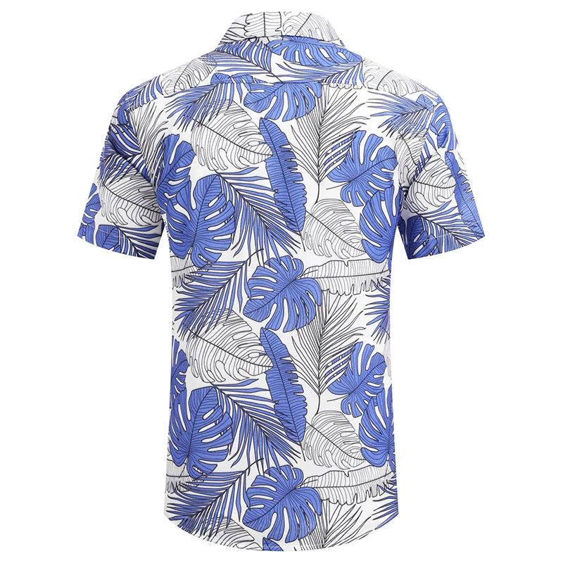 Mens Hawaiian Shirts Casual Short Sleeve Button Down 3D Print Tropical Beach Shirt Blouses For Men Camisa Manga Corta Hombre